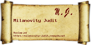 Milanovity Judit névjegykártya
